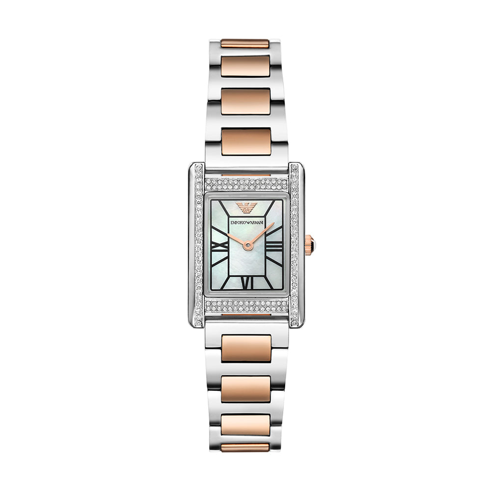 Emporio Armani Two-Hand Two-Tone Stainless Steel Watch