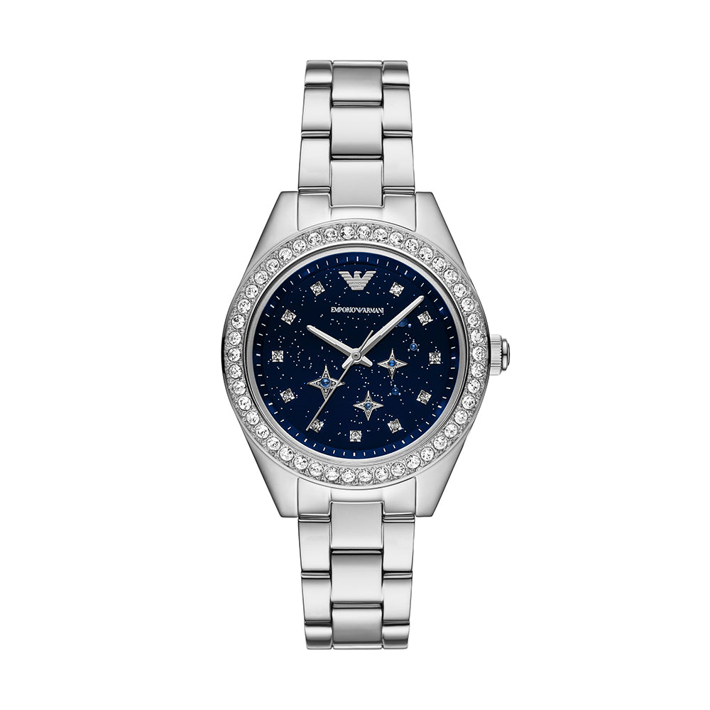 Emporio Armani Three-Hand Stainless Steel Watch