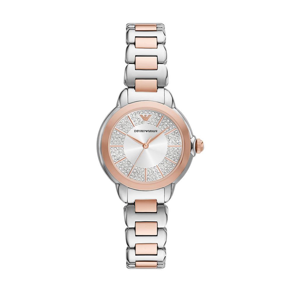 Emporio Armani Three-Hand Two-Tone Stainless Steel Watch