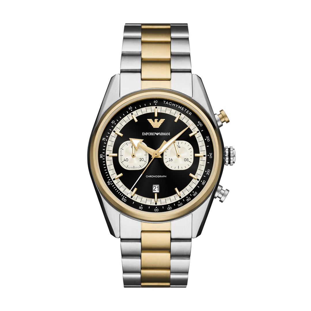Emporio Armani Two Tone Chrono Watch