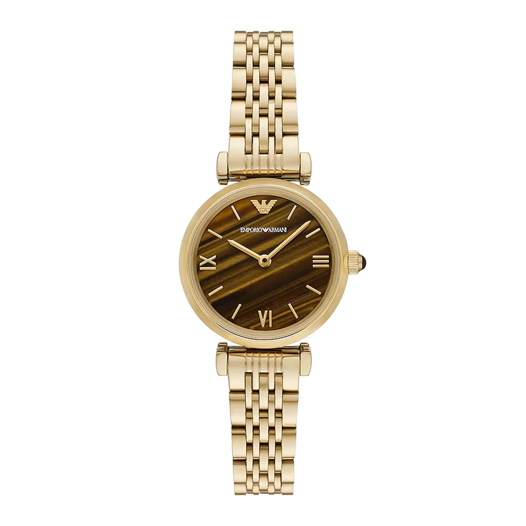 Emporio Armani Women's Two-Hand Gold-Tone Stainless Steel Watch