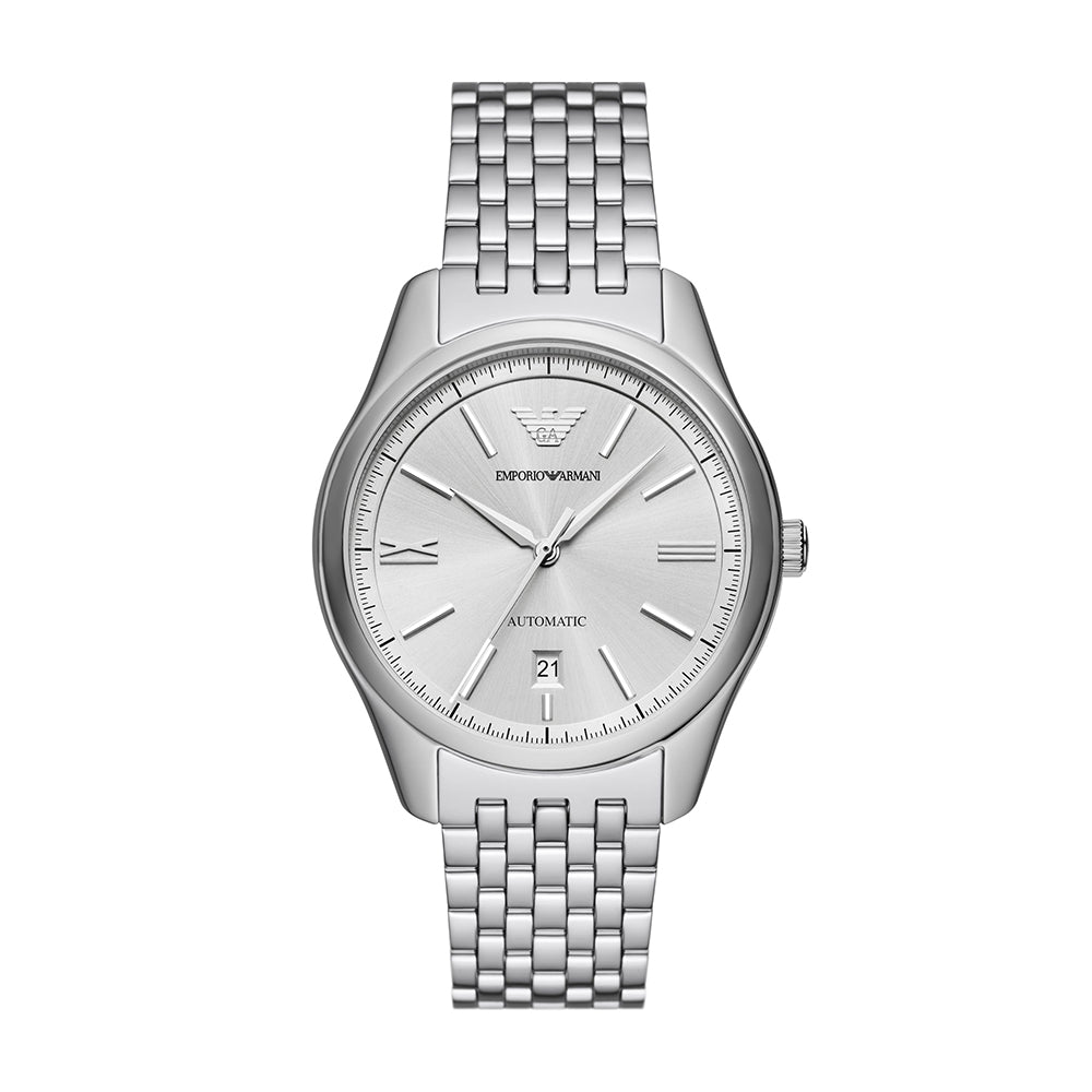 Emporio Armani Automatic Three-Hand Date Stainless Steel Watch