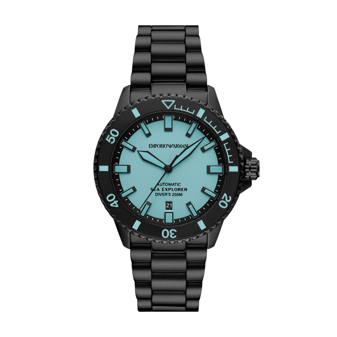 Emporio Armani Sea Explorer Automatic Black Stainless Steel Watch