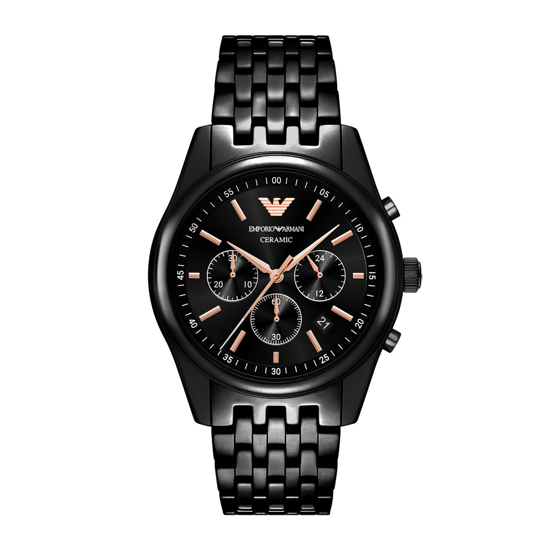 Emporio Armani Men's Chronograph Black Ceramic Watch