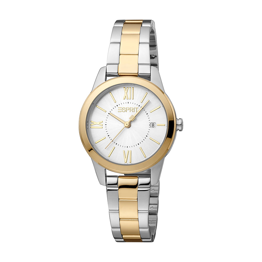 Esprit Women's Wind Fashion Quartz Two Tone Silver and Gold Watch