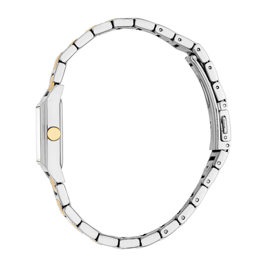 Esprit Women's 23 x 23.5mm Fashion Two Tone Silver & Gold Color Dial Watch