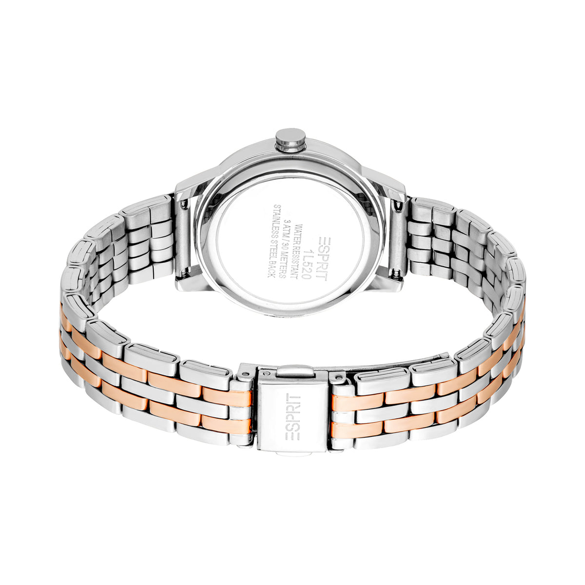 Esprit Women's 30mm Fashion Two Tone Silver & Rose Gold Color Dial Watch
