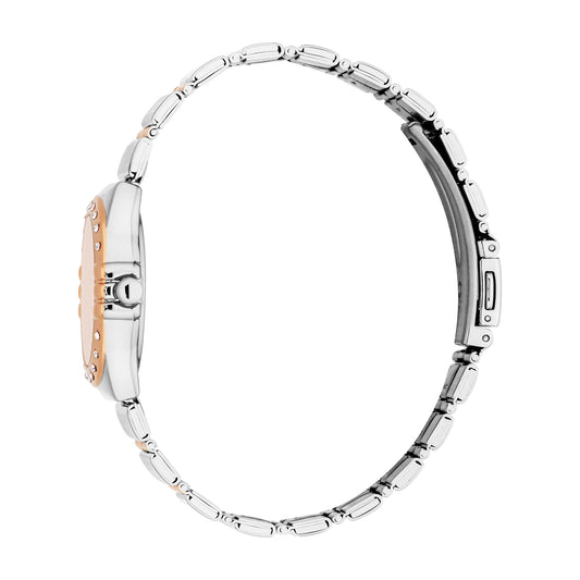 Esprit Women's 28mm Fashion Two Tone Silver & Rose Gold Color Dial Watch