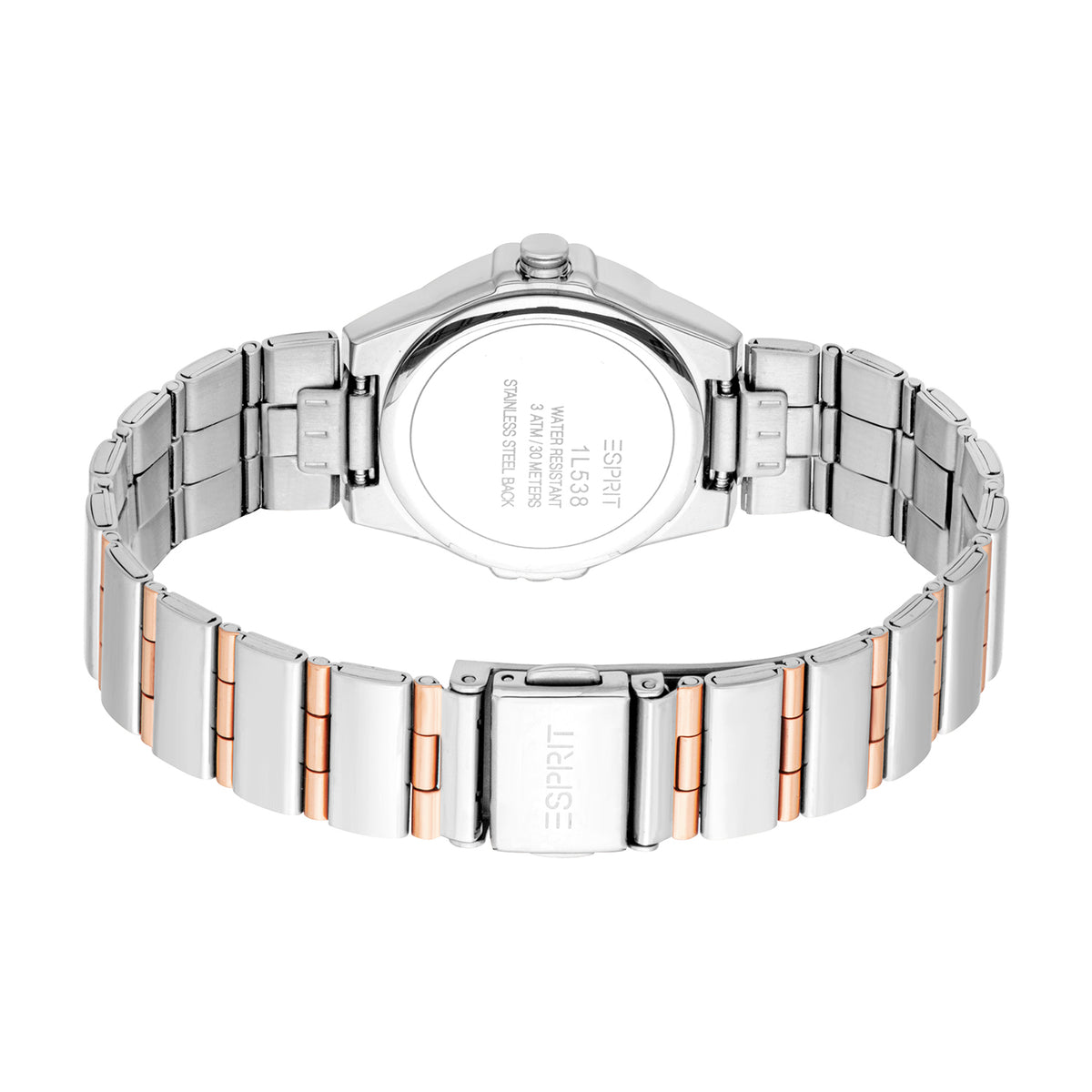 Esprit Women's 28mm Fashion Two Tone Silver & Rose Gold Color Dial Watch
