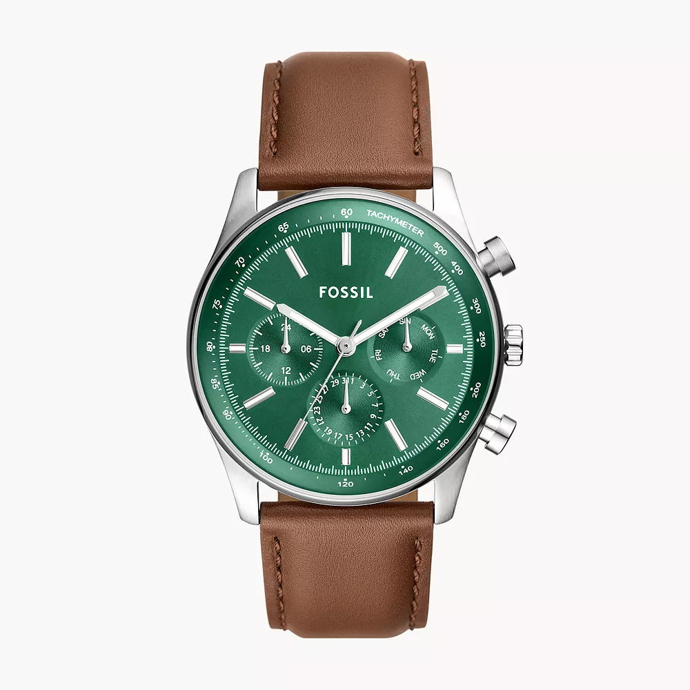 Fossil Sullivan Multifunction Brown LiteHide™ Leather Watch – The