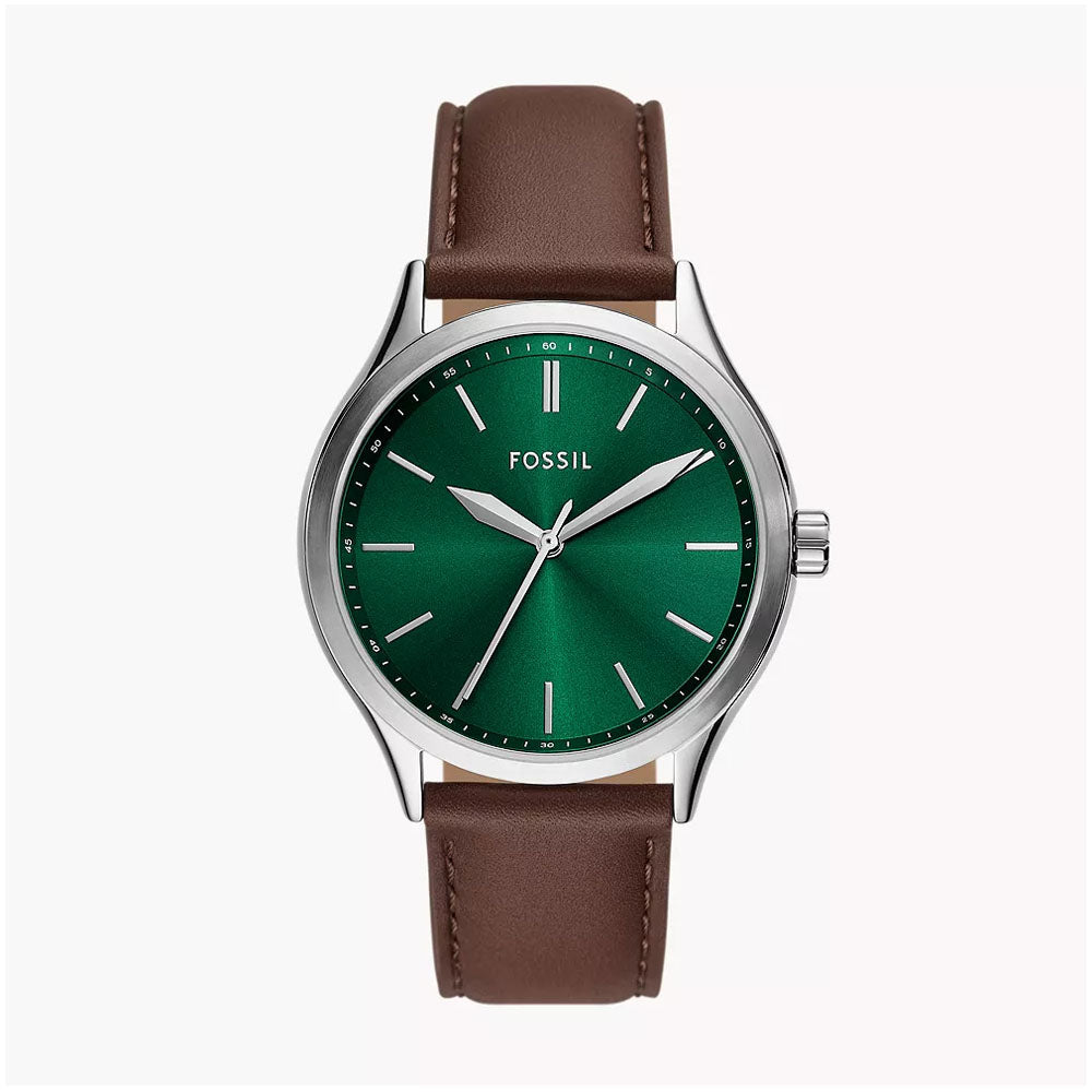 Fossil Fenmore Three-Hand Brown Leather Watch