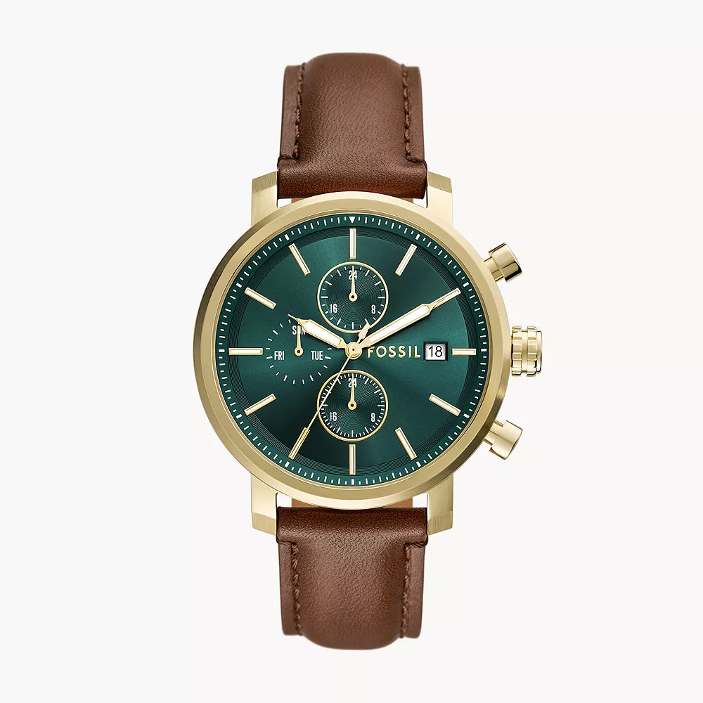 Fossil Rhett Multifunction Brown Leather Watch