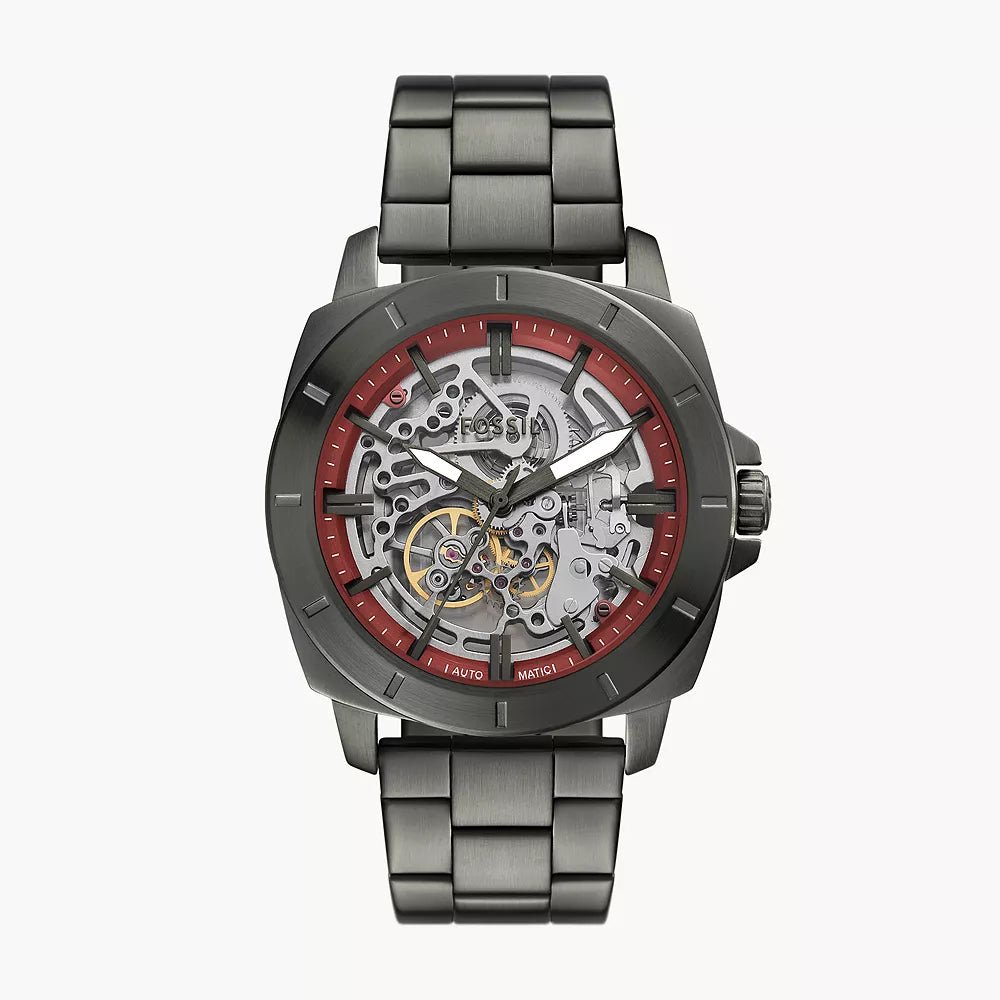 Fossil Privateer Three-Hand Gunmetal Stainless Steel Watch