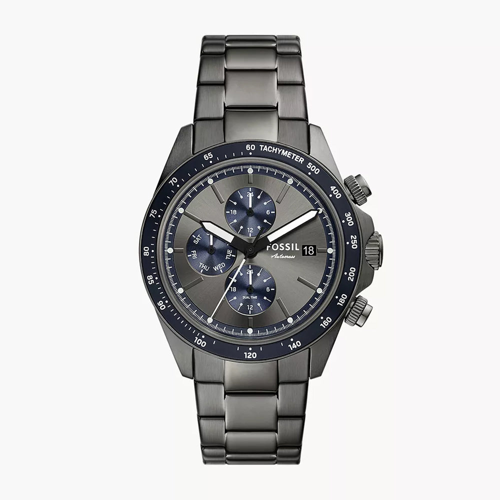 Fossil Autocross Multifunction Smoke Stainless Steel Watch