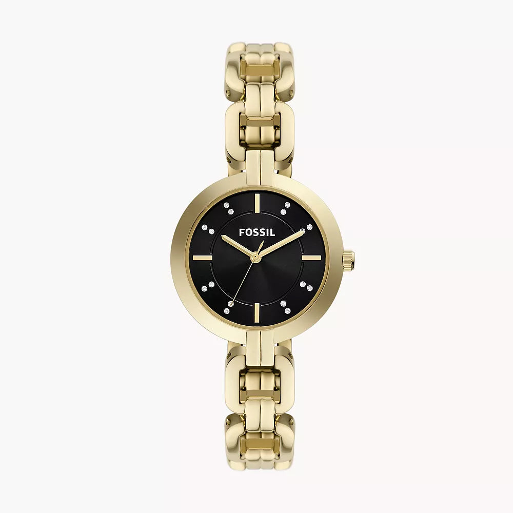 Fossil Kerrigan Three-Hand Gold-Tone Stainless Steel Watch