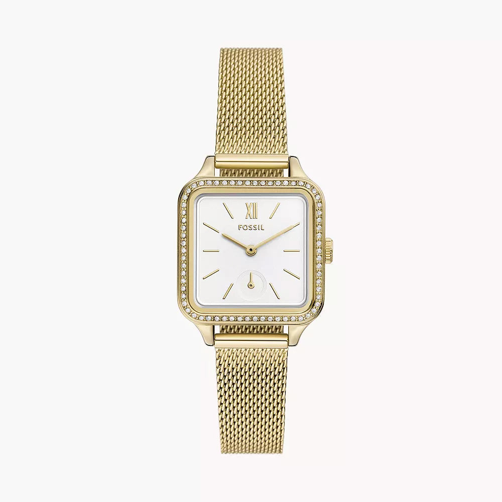 Fossil Colleen Gold Stainless Steel Mesh Women s Watch The Watch House