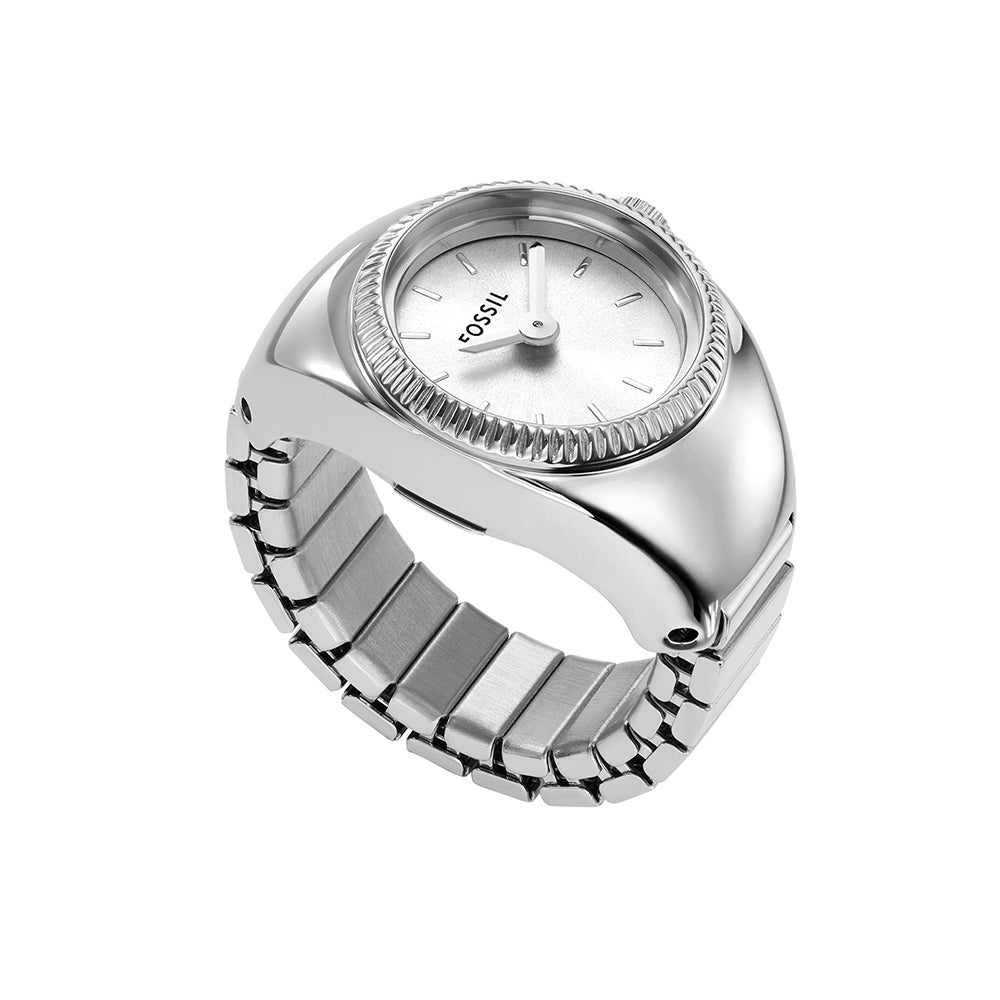 Fossil Watch Ring Two-Hand Stainless Steel