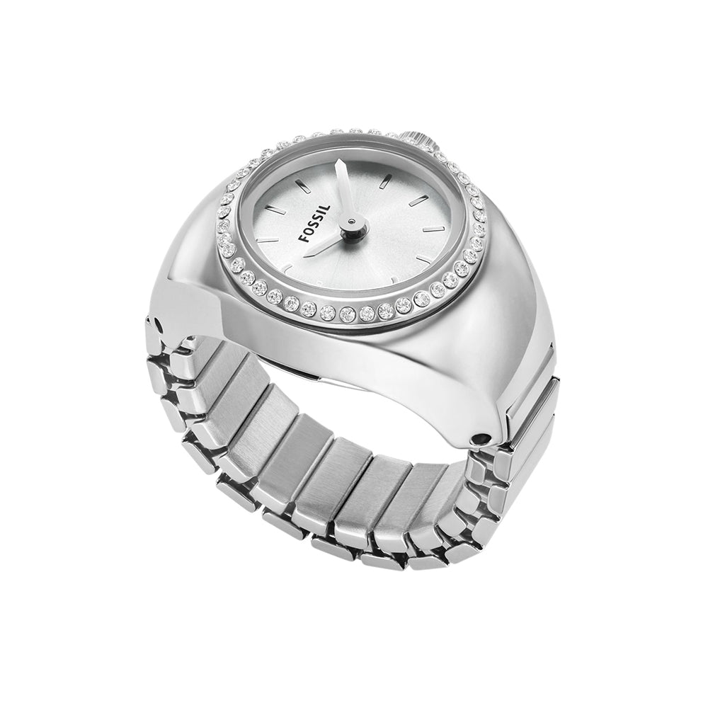 Fossil Watch Ring Two-Hand Stainless Steel