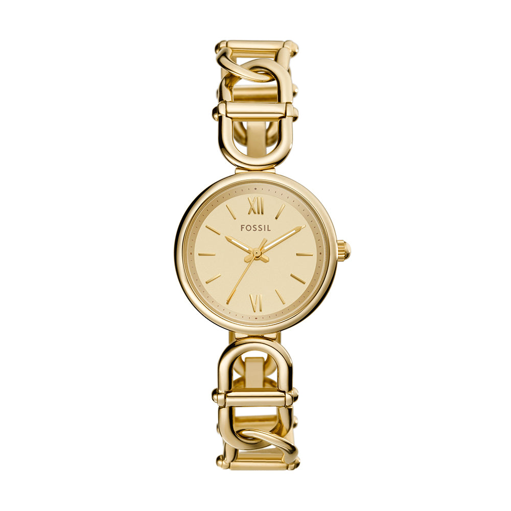 Fossil Carlie Three-Hand Gold-Tone Stainless Steel Watch