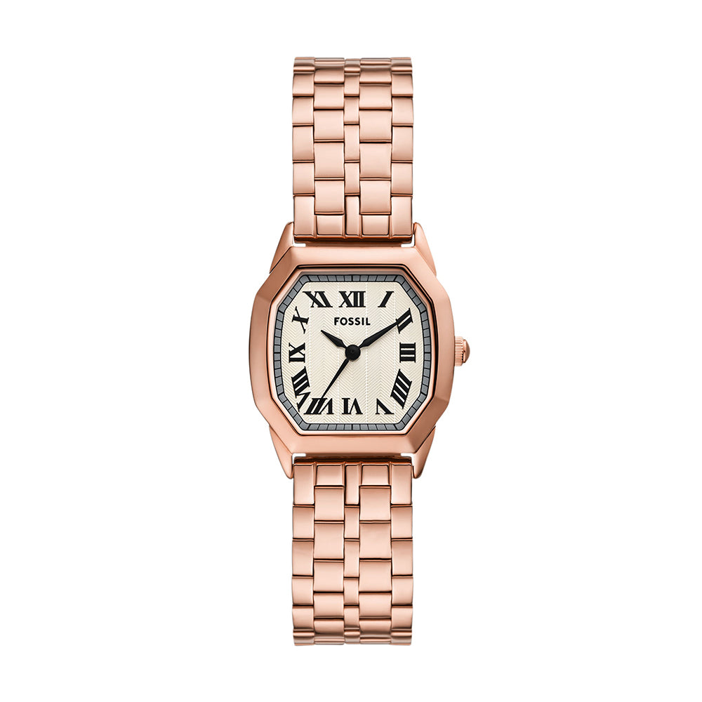 Fossil Harlow Three-Hand Rose Gold-Tone Stainless Steel Watch