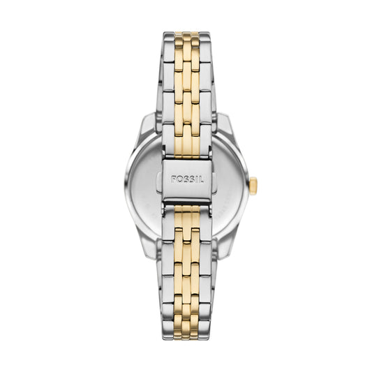 Fossil Scarlette Three-Hand Date Two-Tone Stainless Steel Watch