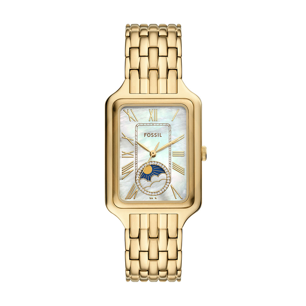 Fossil Women's Raquel Sun Moon Multifunction Gold-Tone Stainless Steel Watch