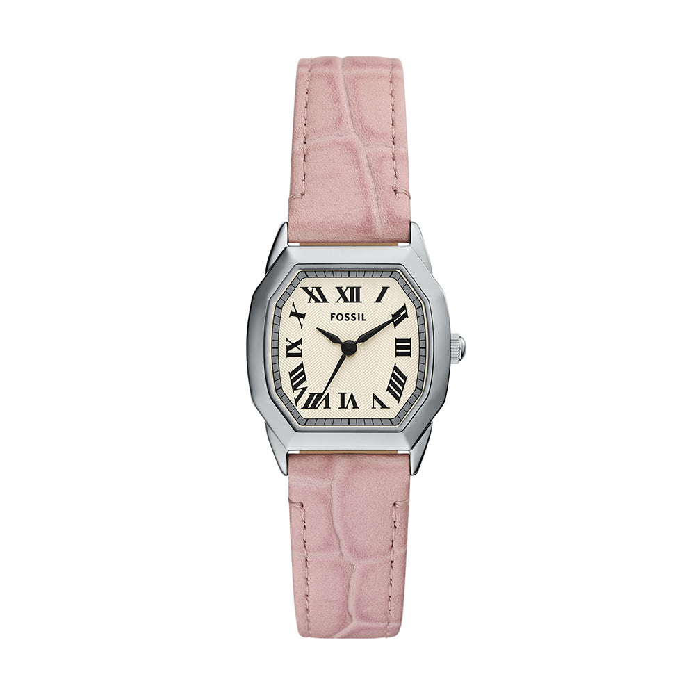 Fossil Harlow Three-Hand Light Pink Leather Watch