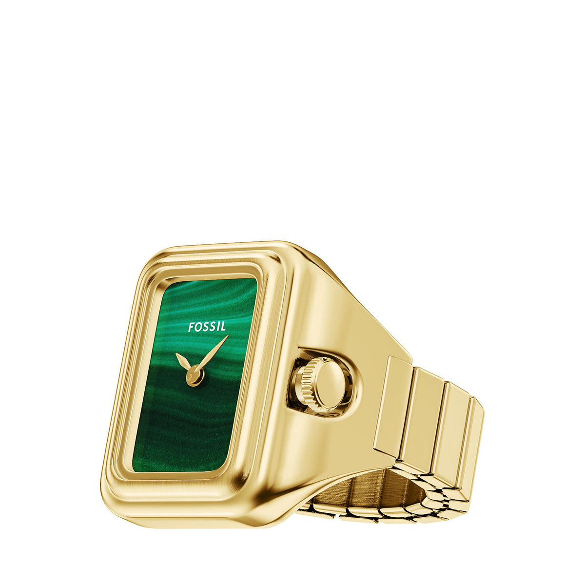 Fossil Women's Raquel Watch Ring Two-Hand Gold-Tone Stainless Steel