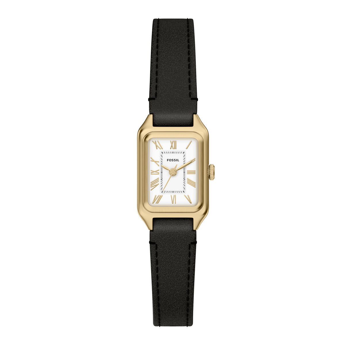 Fossil Women's Raquel Mini Three-Hand Black Leather Watch