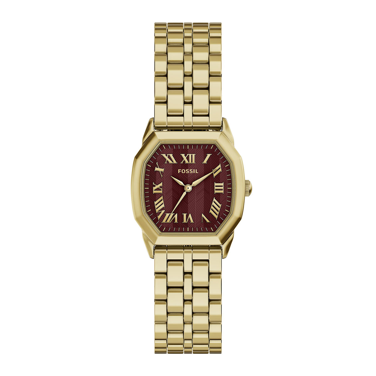 Fossil Women's Harlow 27mm Three-Hand Gold-Tone Stainless Steel Watch