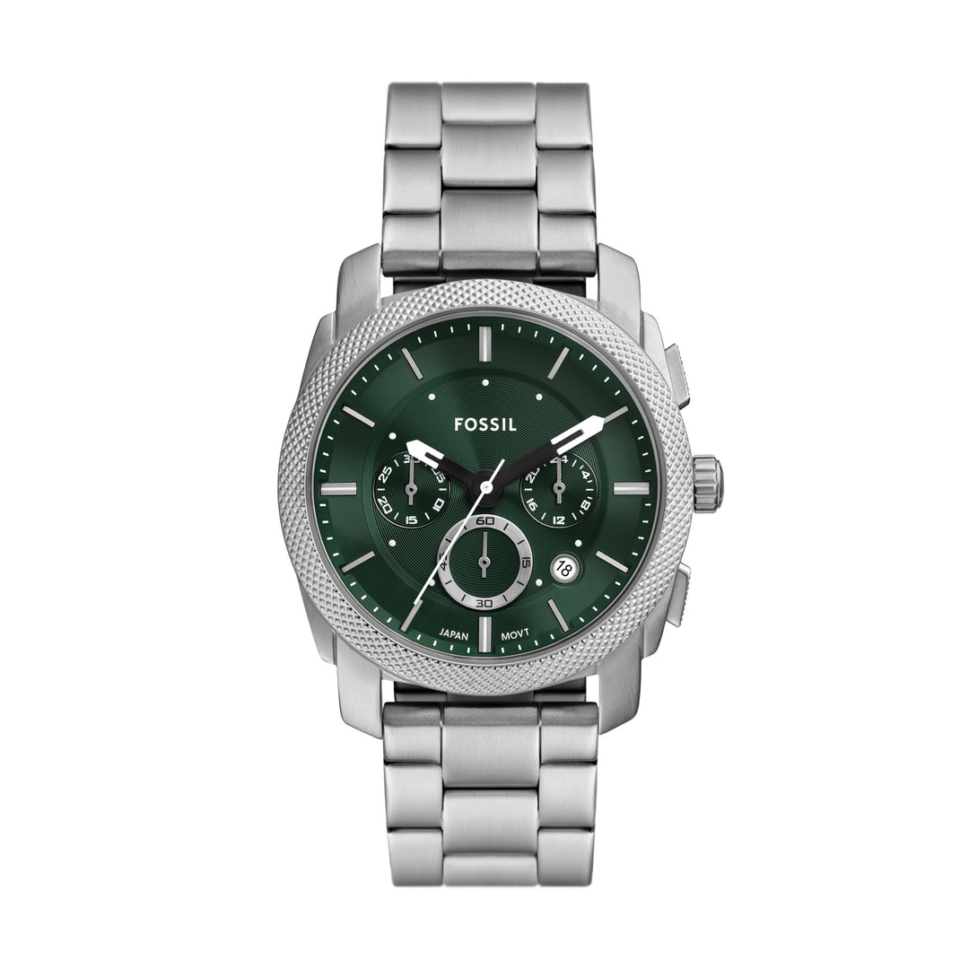 Fossil Machine Silver Stainless Steel Men's Watch