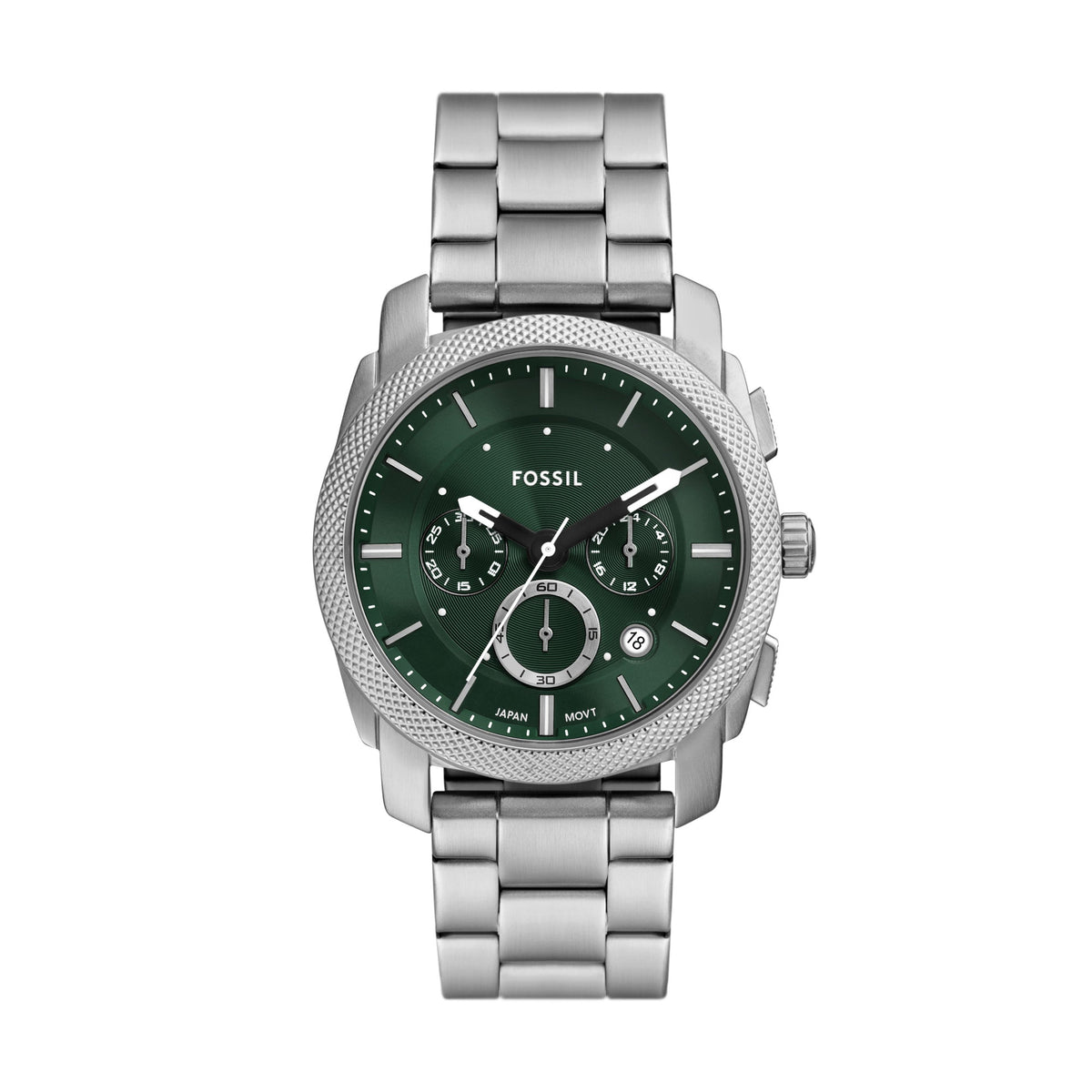 Fossil Machine Silver Stainless Steel Men's Watch