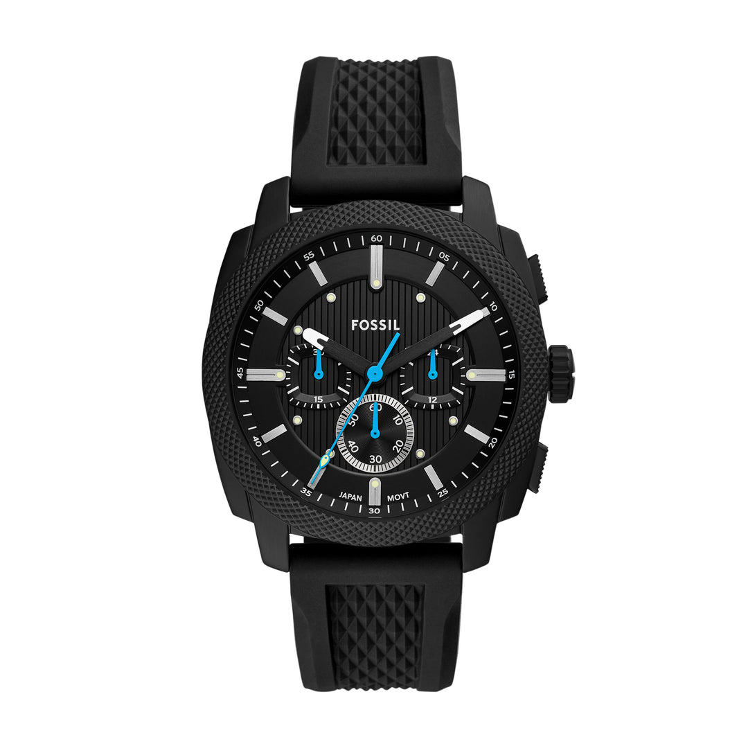 Fossil Machine Chronograph Black Silicone Watch