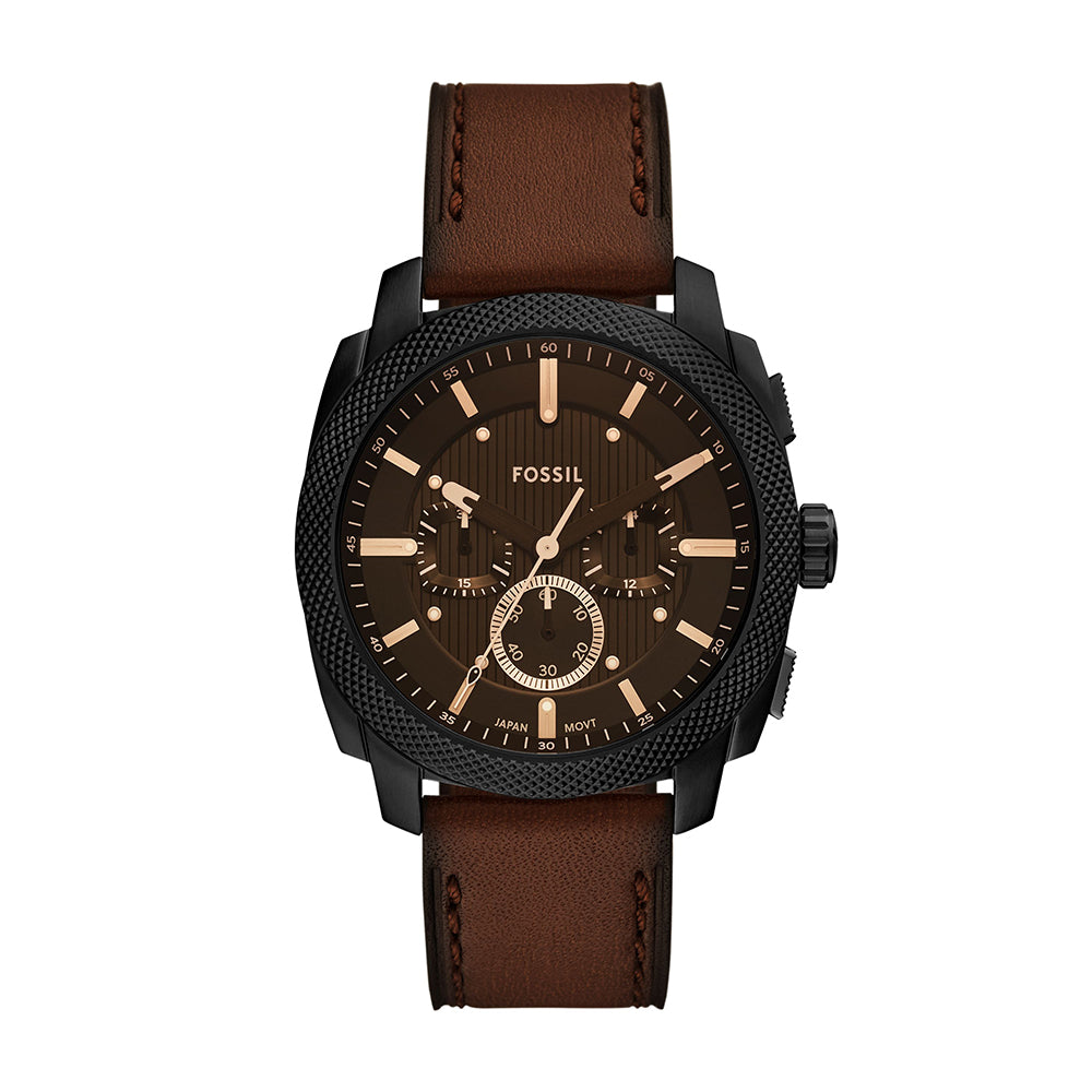 Fossil Machine Chronograph Brown Leather Watch