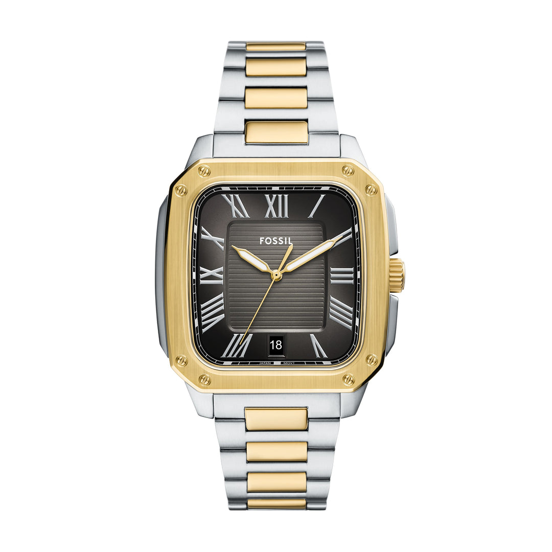 Fossil Crosby Three-Hand Date Two-Tone Stainless Steel Watch