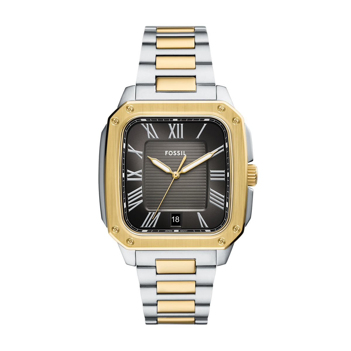 Fossil Crosby Three-Hand Date Two-Tone Stainless Steel Watch