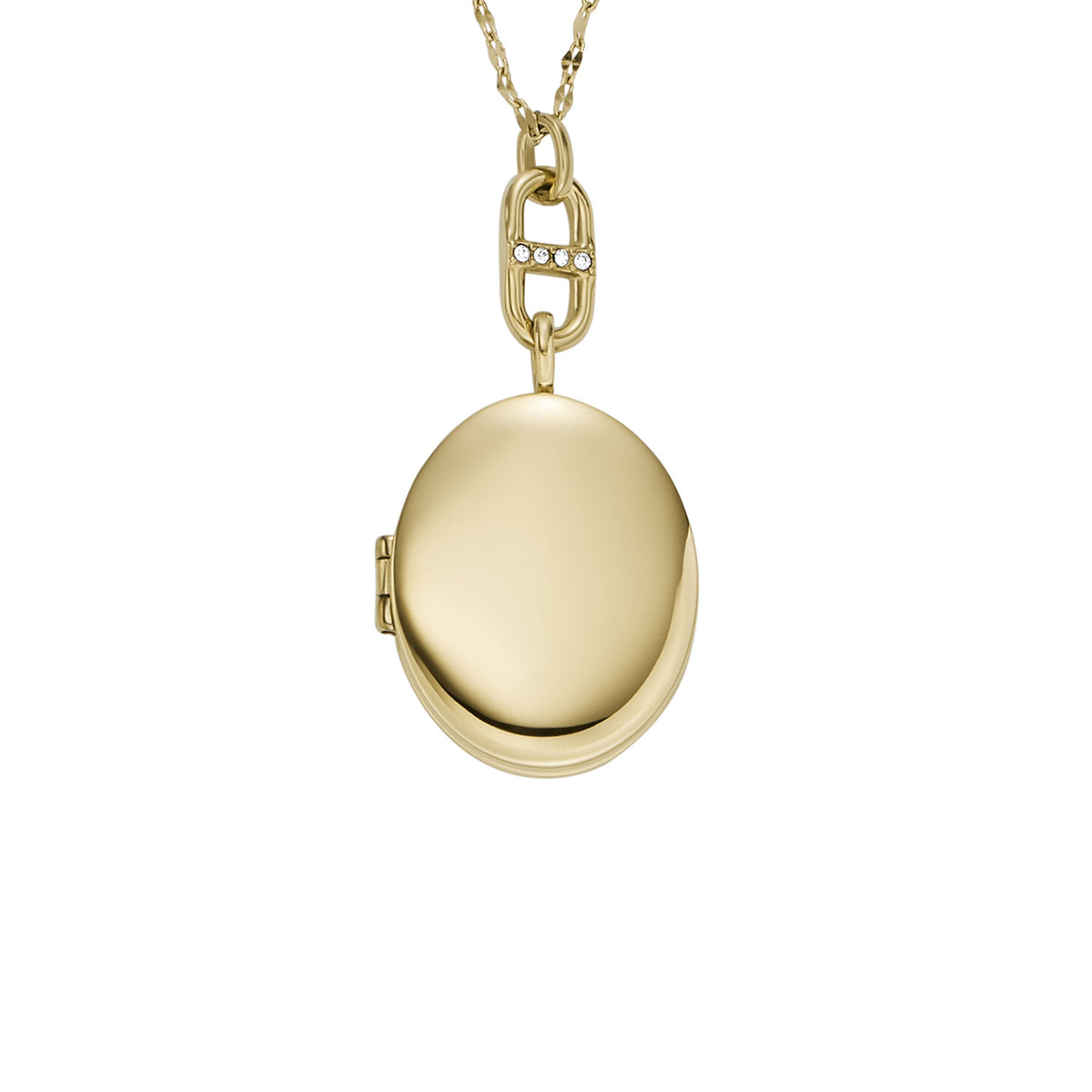 Fossil Women's Heritage Gold-Tone Stainless Steel Chain Necklace