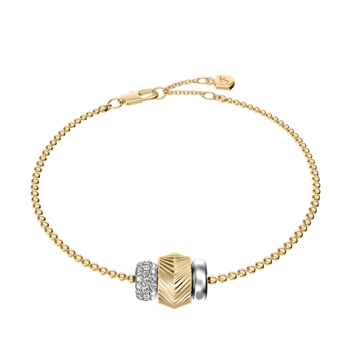 Fossil Women's Harlow Rondelles Two-Tone Stainless Steel Station Bracelet