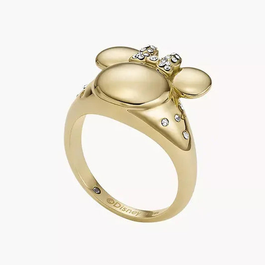 Disney Fossil Special Edition Gold-Tone Stainless Steel Signet Ring