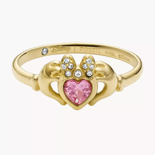 Disney Fossil Special Edition Gold-Tone Stainless Steel Signet Ring