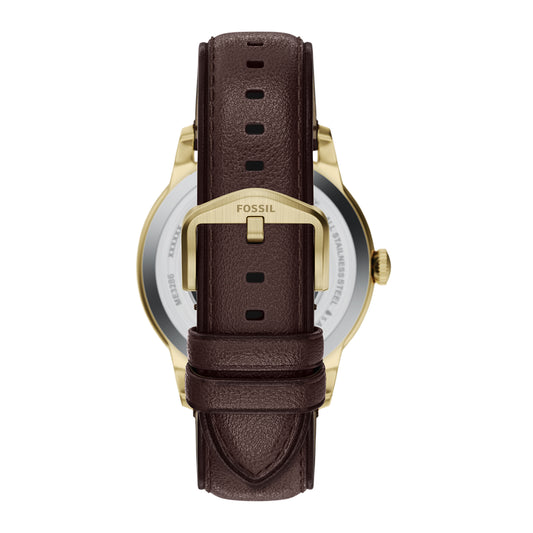 Fossil Men's Townsman 44mm Automatic Brown Leather Watch