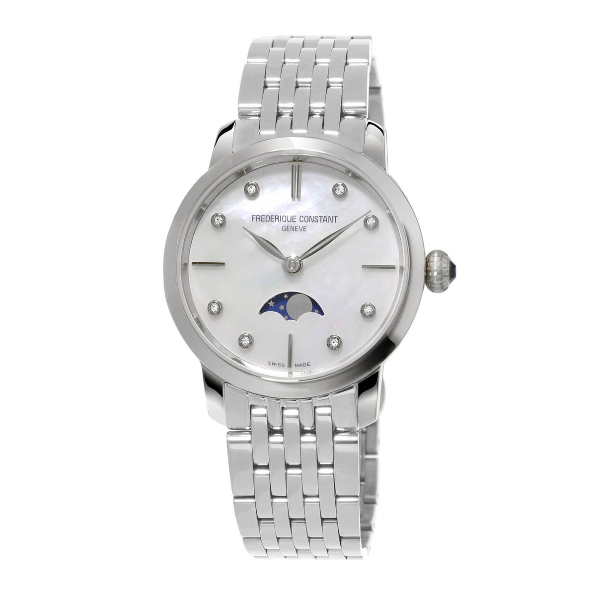 Frederique Constant Women's Watch Silver Tone Case Silver Dial Quartz Watch