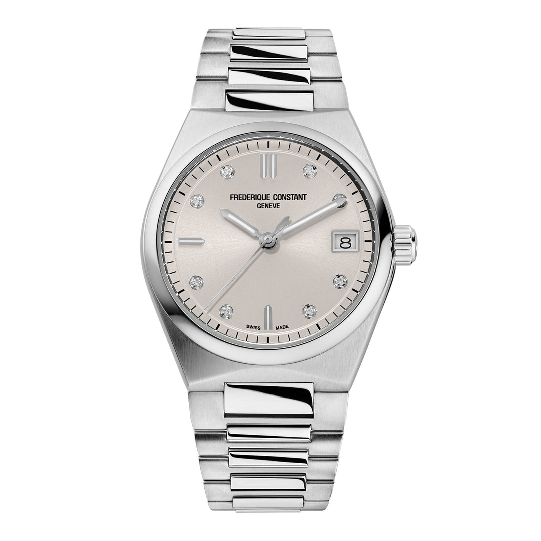 Frederique Constant Women's Silver Tone Case & Dial  Quartz Watch