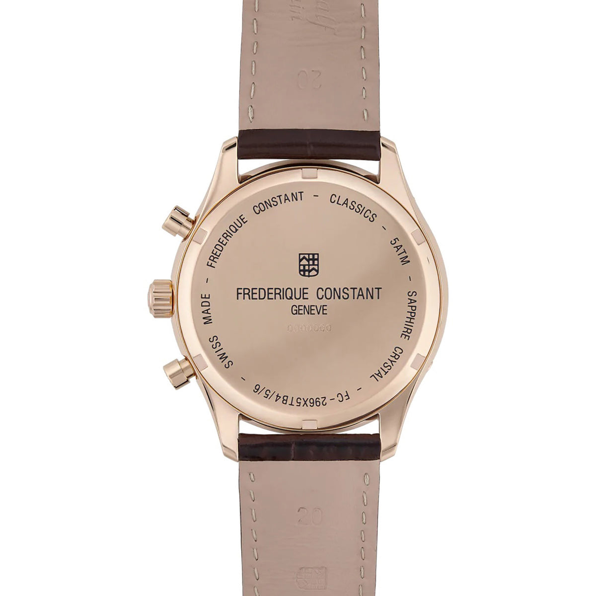 Frederique Constant Men's Rose Gold Tone Case Silver Dial Quartz Watch