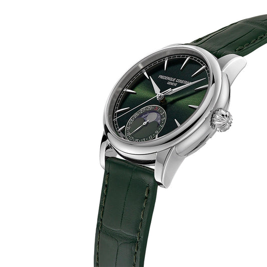 Frederique Constant Men's Silver Tone Case Green Dial Automatic Watch