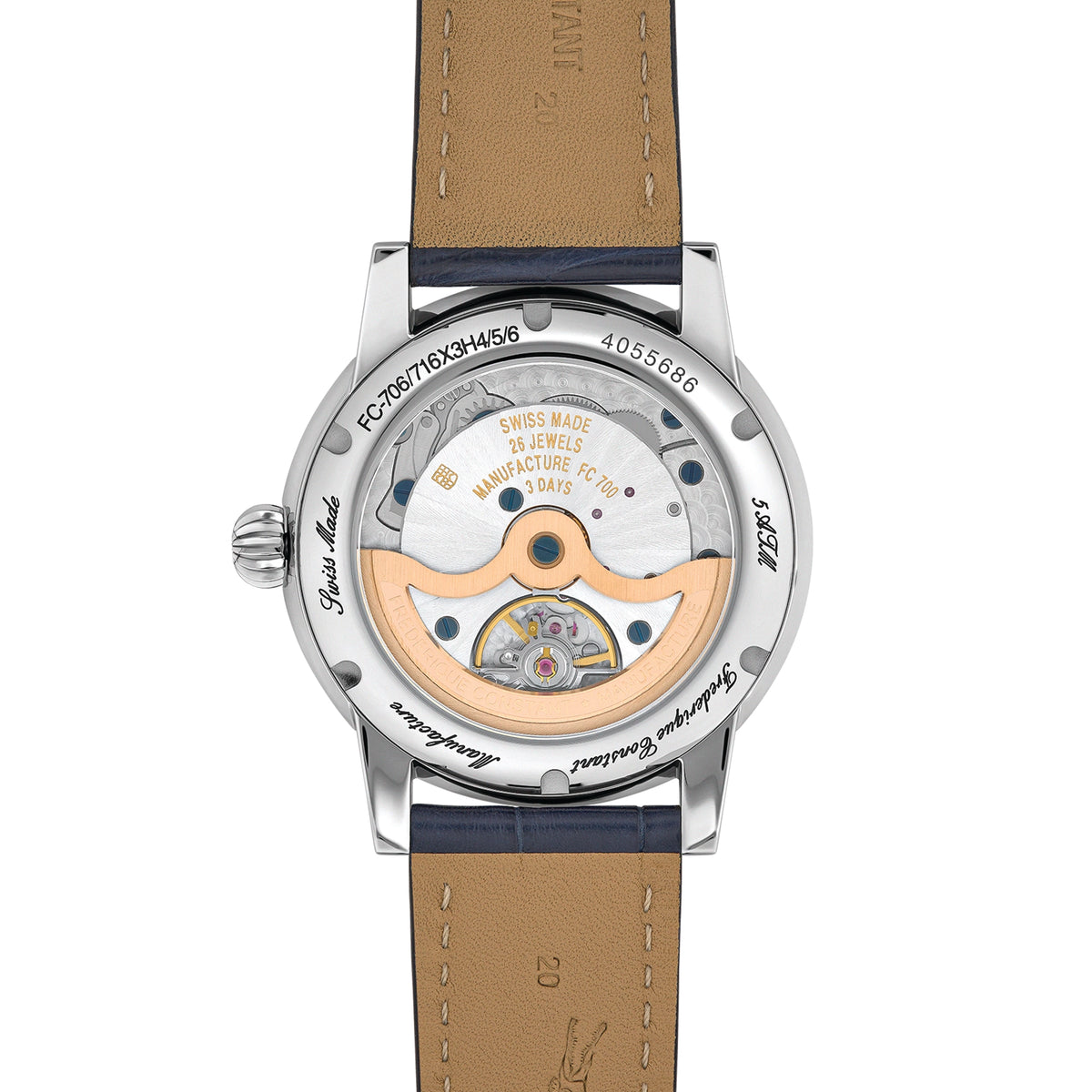 Frederique Constant Men's Silver Tone Case and Dial Automatic Watch
