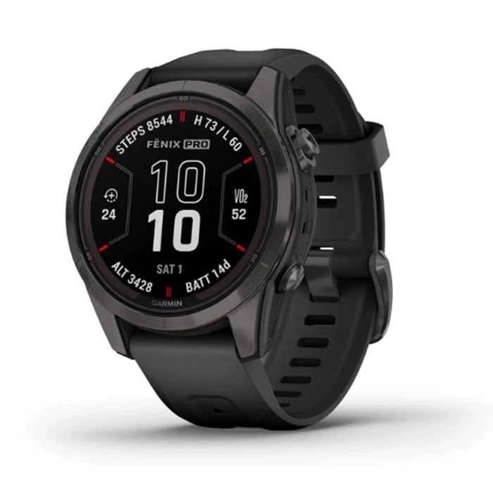 Garmin Fenix 7S Pro Sapphire Solar Edition Carbon Gray Dlc Titanium With Black Band