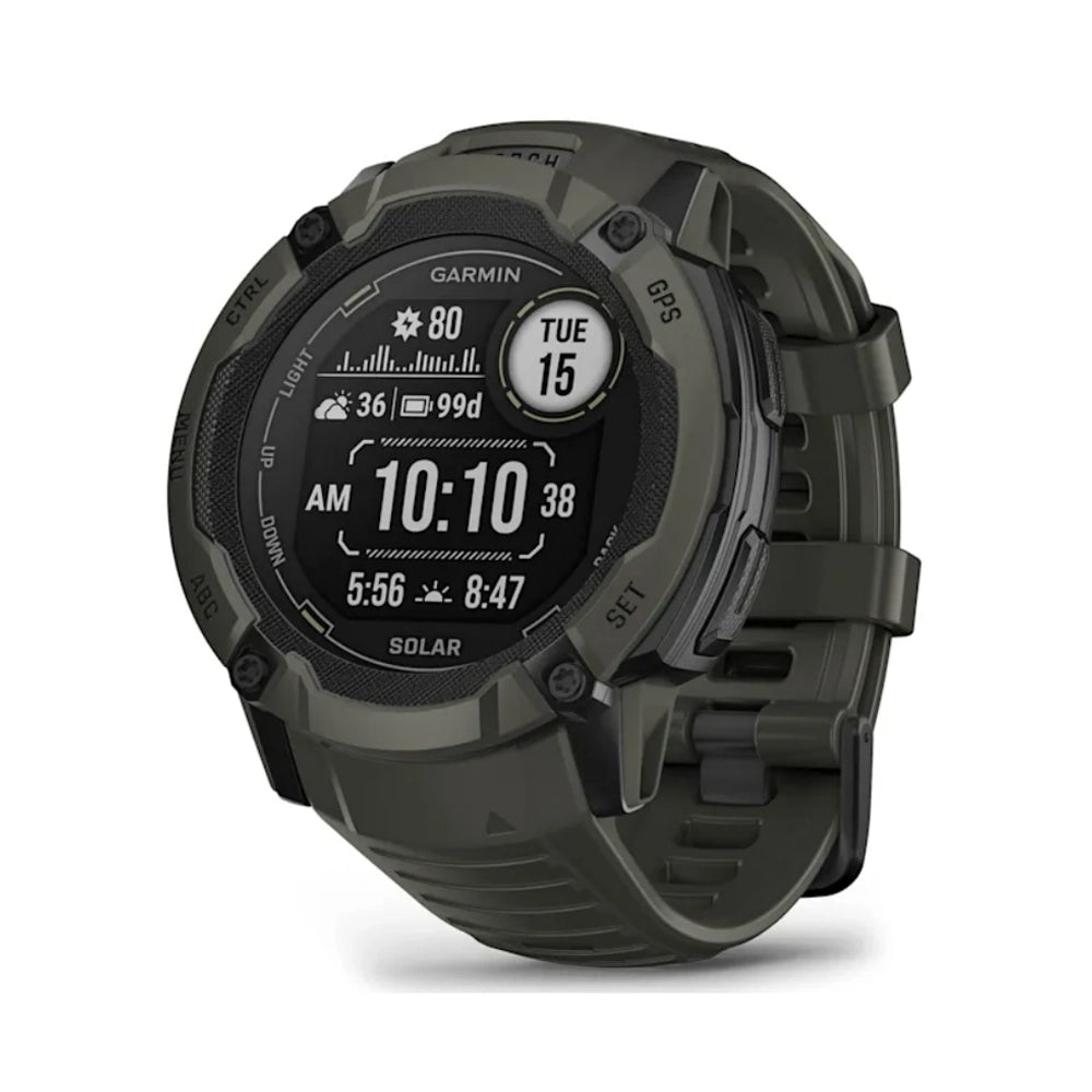 ساعة Garmin Instinct 2X Solar لون الطحلب (Moss)