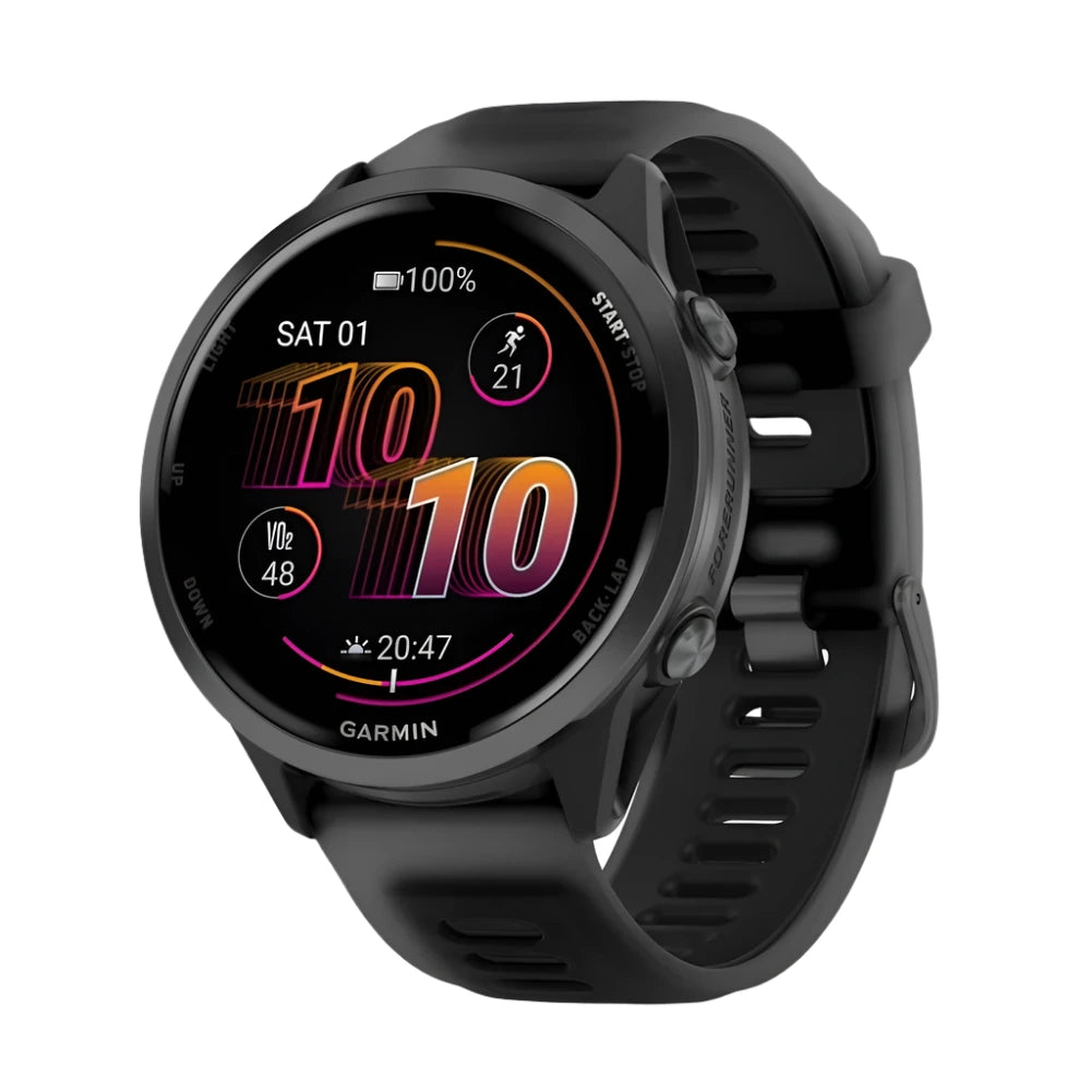 Garmin Forerunner 570 - Slate Gray Aluminium With Translucent Black Black Band