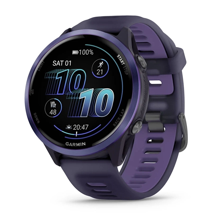 Garmin Forerunner 570 - Indigo Aluminium With Translucent Imperial Purple Indigo Band